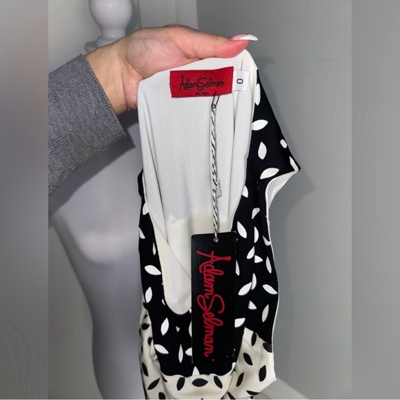 Adam Selman Black & Ivory Patterned Column Maxi Dress/Size 0 - Picture 7 of 10